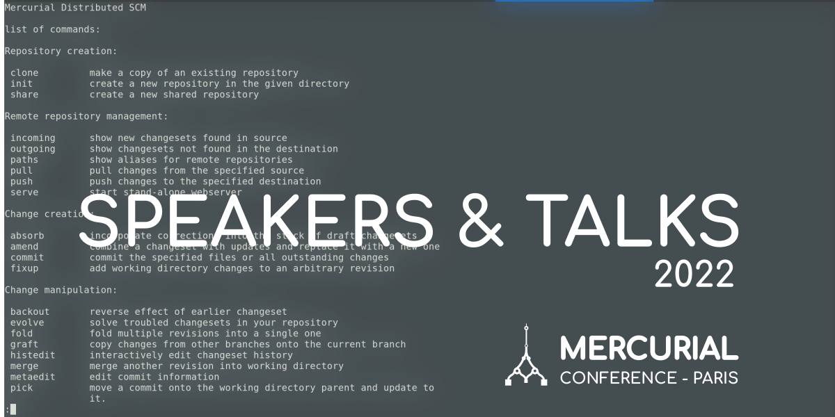 Mercurial Paris conference 2022 - Announcing speakers and talks